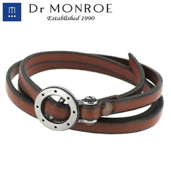 Dr MONROE ドクターモンロー レザーブレスレット シルバー ブレスレット メンズブレスレット ブレス シルバー925 シルバーアクセ レザー メンズ ブランド DRMONROE きれいめ 3重巻き アンクレット 無機質 人気 おしゃれ ギフト