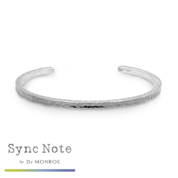 Dr MONROE ドクターモンロー シンクノート シルバー タタキ バングル SND-023-SV シルバー925 シンプル ブレスレット シルバー ブレス ...