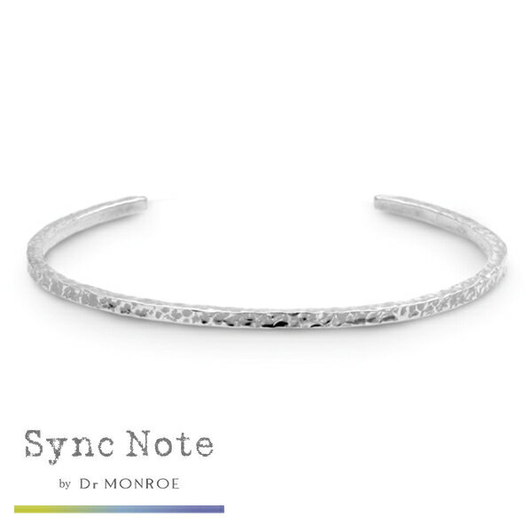 Dr MONROE ドクターモンロー シンクノート スモール シルバー タタキ SND-024-SV バングル シルバー925 シンプル ブレスレット シルバー...