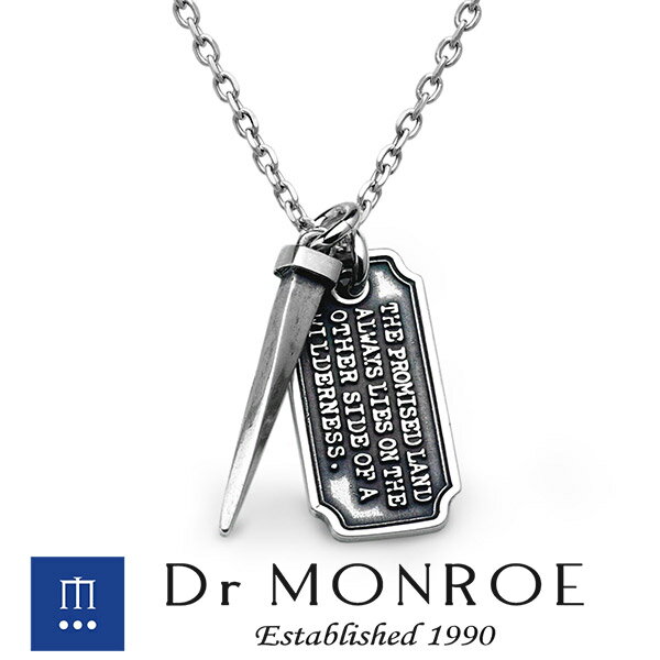Dr MONROE ドクターモンロー プレート ＆ アンカー ペンダント チェーンなし 英語 英字 