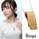 DROPS ハワイアン クリップ プレート シルバー ネックレス チェーン付き ペンダント レディースネックレス ピンク 花 植物 模様 ハワイアンジュエリー ...