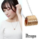 DROPS ハワイアン 台形 シルバー リングネックレス ネックレス チェーン付き ペンダント レディースネックレス ピンク 花 植物 模様 ハワイアンジュエリ...