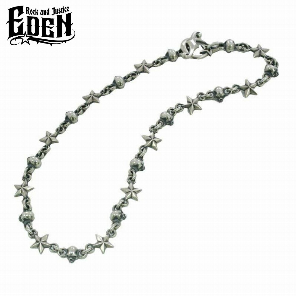 Rock and Justice EDEN ǥ ˡɥͥå쥹  40cm ͥå쥹 С925 ֥ С꡼ Tiny Star and Skull Necklace Side 40cm    ͵ 