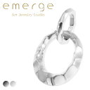 emerge エマージュ ランダム エッジ ペンダントトップ チェーンなし シルバー ブラック ネックレストップ ペンダント トップ ヘッド シルバー925 槌...