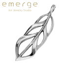 emerge エマージュ スケルトン フェザー ペンダントトップ チェーンなし ネックレストップ ペンダント トップ ヘッド シルバー 羽 羽根 シルバーアクセ...