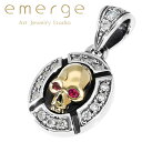 emerge エマージュ ラグジュアリー スカル ペンダントトップ チェーンなし シルバー ネックレストップ ネックレス ペンダント トップ ヘッド シルバー9...