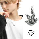 Es オールドスクールタトゥー スワロー ペンダントトップ チャーム チェーンなし シルバー925 鳥 ツバメ タトゥー シルバーアクセサリー シルバー 銀 メ...