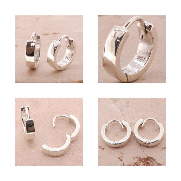 プレーン フープピアス 2P 両耳用 シンプル ピアス イヤリング シルバー925 銀 シルバーアクセサリー メンズ レディース 男性 女性 アクセサリー ギフト プレゼント おしゃれ
