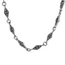 シルバー デザインチェーン クロス フレア ダイヤ ひし形 シルバーチェーン ネックレス シルバー925 銀 シルバーアクセサリー メンズ レディース 男性 女...