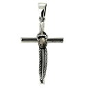 クロス ペンダントトップ(チェーンなし) フェザー 羽根 ネイティブ ネックレス ペンダント シルバー925 銀 シルバーアクセサリー メンズ レディース 男性...