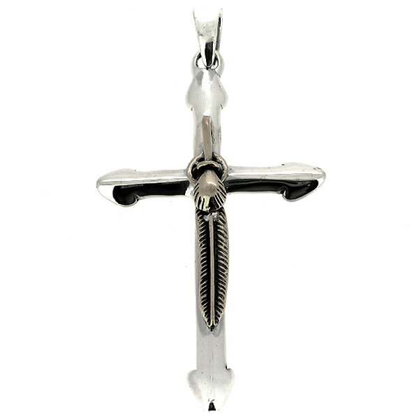 クロス ペンダントトップ(チェーンなし) フェザー 羽根 ネイティブ ネックレス ペンダント シルバー925 銀 シルバーアクセサリー メンズ レディース 男性 女性 アクセサリー ギフト プレゼント おしゃれのサムネイル