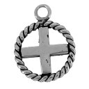 クロス ペンダントトップ(チェーンなし) ホイール 正十字 ワイヤー ネックレス ペンダント シルバー925 銀 シルバーアクセサリー メンズ レディース 男性...