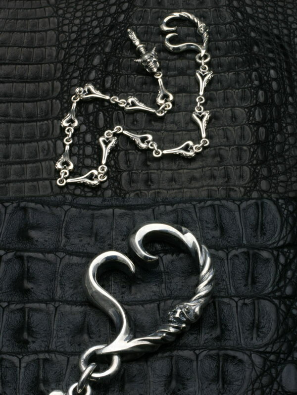 F.A.L インディビジュアルハートウォレットチェーン60cm ウォレットチェーン トランプ ハート スカル ピエロ ジョーカー フック エフエイエル ウォレットチェーン キーチェーン ベルトキーパー シルバー925 銀 シルバーアクセサリー メンズ レディース 男性 女性