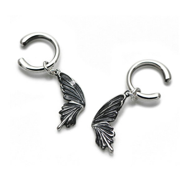 Ageha アゲハ アゲハ蝶 片羽根 シルバー イヤーカフ 1P 片耳用 レディース イヤーカフス イヤークリップ ノンホールピアス シルバー シルバー925 ...