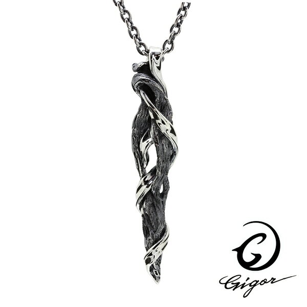 GIGOR ジゴロウ クロウウッドペンダント チェーン付 シルバー ネックレス ペンダント メンズネックレス..