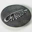 Give Me a Wing バックル 大 楕円 荒らし燻し バックルのみ 単品 ベルト 金具 パーツ トップ式 ベルトバックル トップ式バックル ブランド シ...