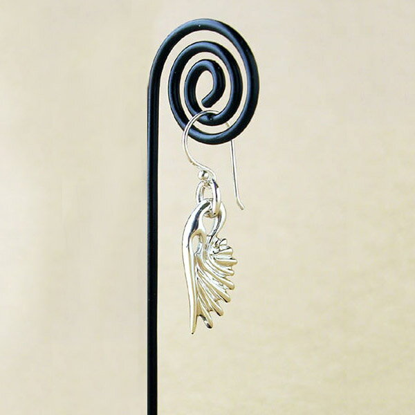 Give Me a Wing ウイング ピアス 小 鏡面 1P 片耳用 レディース シルバー シルバー925 翼 羽 アクセサリー シルバーピアス フックピアス...