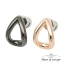 HEART OF CONCEPT シルバー ペアピアス シェアピアス スタッド プレゼント 誕生日 ギフト HCE-78PK-HCE-78BKイエロー ドロップ...