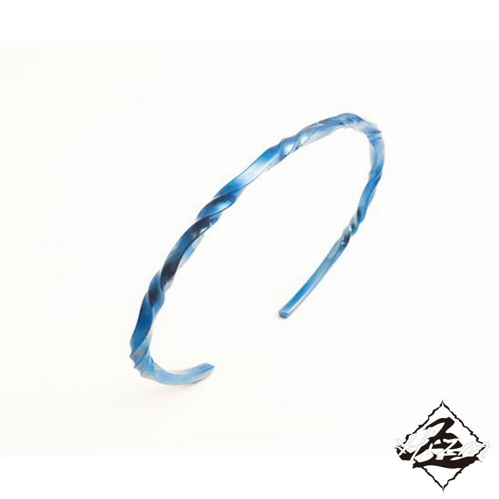 Hizm ゆらぎチタンバングル紺碧 純チタン 15-20cm チタンアクセサリー バングル 腕輪 金属アレルギー アレルギーフリー 上品 きれいめ きれい 綺麗...