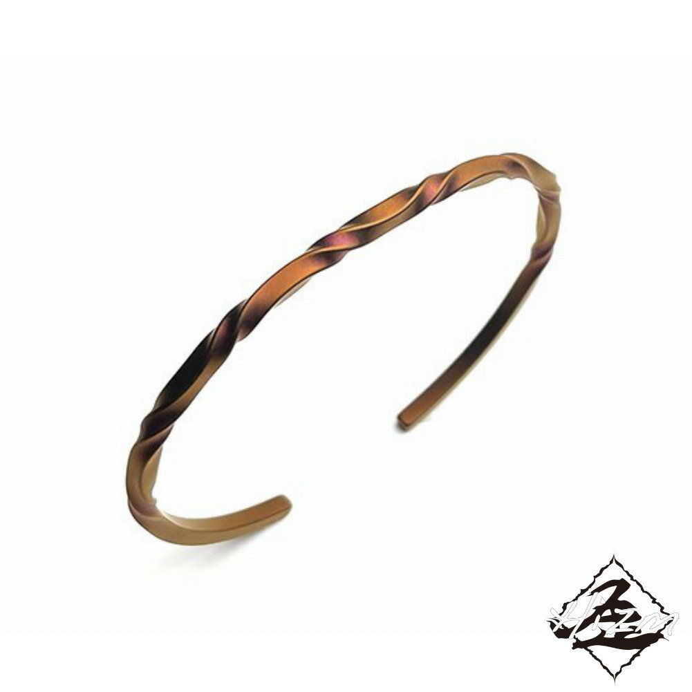 Hizm ゆらぎチタンバングル 艶消し 橙 純チタン バングル 15-20cm チタンアクセサリー 腕輪 金属アレルギー アレルギーフリー 上品 きれいめ きれ...