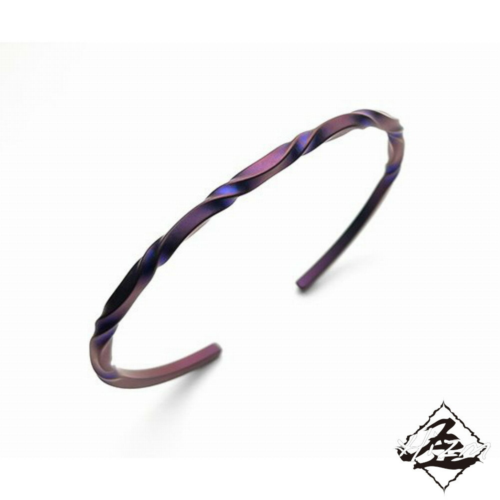 Hizm ゆらぎチタンバングル 艶消し 赤紫 純チタン バングル 15-20cm チタンアクセサリー 腕輪 金属アレルギー アレルギーフリー 上品 きれいめ き...