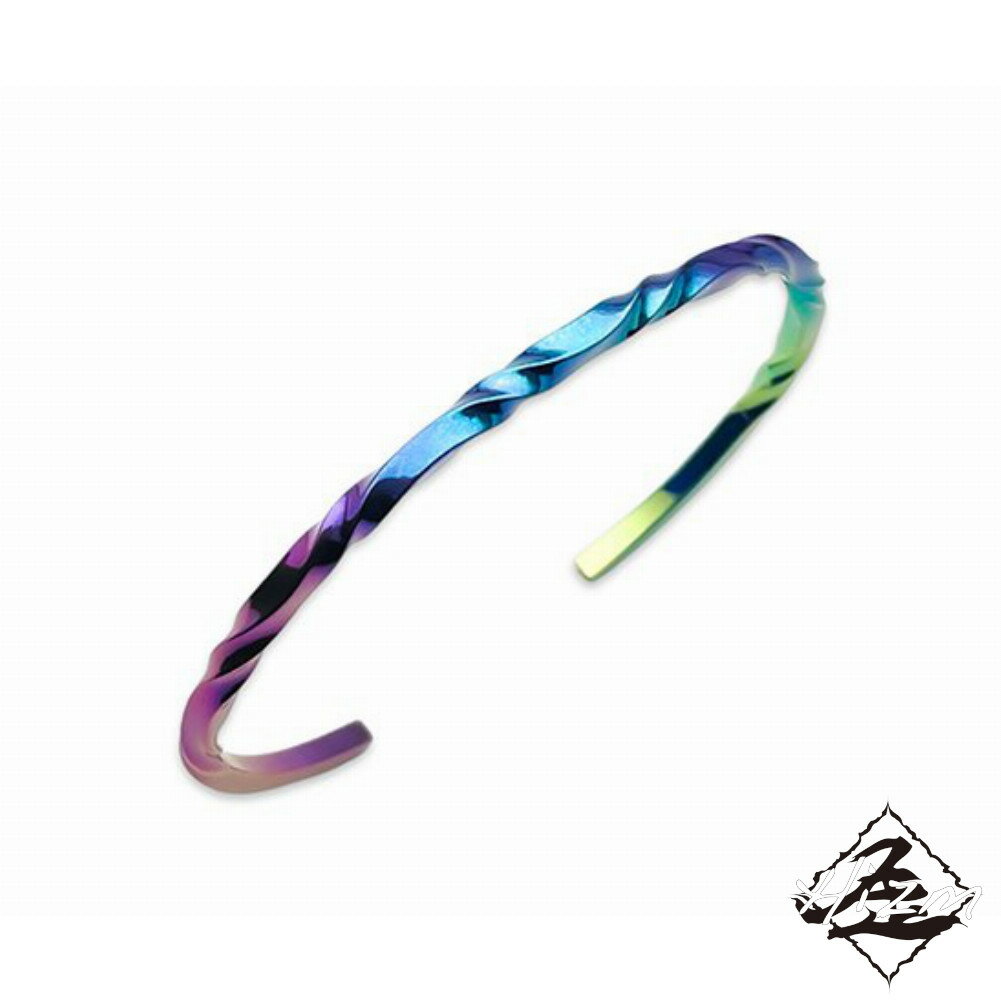 Hizm ゆらぎチタンバングル 春色 純チタン バングル 15-20cm チタンアクセサリー 腕輪 金属アレルギー アレルギーフリー 上品 きれいめ きれい 綺...
