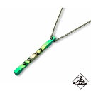 Hizm 流水に空 No.16 緑×黄緑 純チタン製 3.5-4.5cmより選択 チェーン付き 45-55cm チタンアクセサリー ペンダント ネックレス 金属アレルギー アレルギーフリー 上品 きれいめ きれい 綺麗 メンズ レディース 男性 女性 彼氏 彼女 誕生日 記念日 プレゼント ブランド