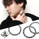 Hizm ゆらぎ 3連 コンビネーション リング L 9〜30号 指輪 セット レイヤード シルバー950 銀 和 和風 波紋 波 ウェーブ 上品 大人 きれい...