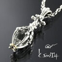 K-SMITH クリスタル ヴァジュラ ネックレス シルバーアクセサリー シルバー925 10金 K10 水晶 クォーツ 装飾 金剛杵 シルバーネックレス メンズネックレス スタイリッシュ クール ハード ゴツめ レディース メンズ 女性 男性 彼女 彼氏 プレゼント ギフト ブランド おしゃれ