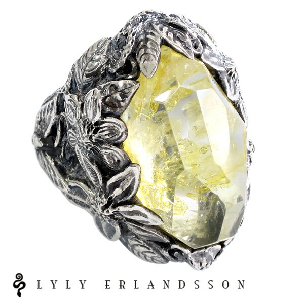 楽天新宿 銀の蔵 シルバーアクセサリーLYLY ERLANDSSON the WINTER Lemon Yellow レモンイエロー リング 7号～25号 リリーエルランドソン 指輪 ウィンター シルバー925 海外ブランド インポートブランド 花 メンズ ジュエリー レディース 男性用 女性用 メンズリング 樹脂 ブランド プレゼント 人気 おしゃれ