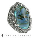 LYLY ERLANDSSON the WINTER Shell Plate aqua blue 7号~25号 リリーエルランドソン ウィンター シルバー925 海外 インポート 貝 シェル メンズ リング ジュエリー レディース 男性用 女性用 銀指輪 メンズリング 男性用指輪 樹脂 ブランド プレゼント 人気 おしゃれ