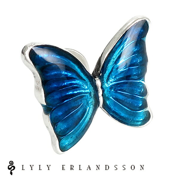 楽天新宿 銀の蔵 シルバーアクセサリーLYLY ERLANDSSON the MORPHO small スタッドピアス 1P 片耳用 リリーエルランドソン モルフォ シルバー ピアス スモール Piercing Edition シルバー925 海外ブランド インポートブランド モルフォ蝶 メンズ ジュエリー 男性用 樹脂 ブランド プレゼント 人気 おしゃれ