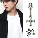 Mad Graffiti リベリアス クロス ペンダントトップ ネックレス シルバーアクセサリー シルバー925 逆十字 十字架 フラット プレート 勲章 ペン...