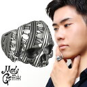 Mad Graffiti マッドグラフィティ アブソリュート スパイラル ジエンドハーフM リング ブラック 指輪 11~30号 メンズリング シルバー スカル 骸骨 ドクロ 髑髏 ガイコツ シルバーリング メンズ 男性 彼氏 夫 旦那 誕生日 記念日 プレゼント 人気 かっこいい ブランド