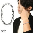 デザインチェーン ブレスレット シルバー925 大きめ さりげない 存在感 シンプル セミハード かっこいい メンズブレスレット ブレス メンズ 男性 彼氏 夫...