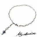 M's collection エムズコレクション テンタクルス クロス チャーム シルバー925 アンクレット ブレスレット シンプル 十字架 シルバーアンクレ...