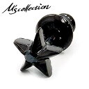 M's collection エムズコレクション シルバー925 スター ブラックジルコニア スタッド ピアス 1P 片耳用 星 ブラックCZ ユニセックス プ...