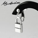 M's collection エムズコレクション パドロック イヤリング 1P 片耳 南京錠 鍵 錠前 シルバー ノンホールピアス ノンホール ピアス ネジ式 ...