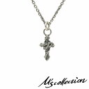 M's collection エムズコレクション シルバー925 クロス ネックレス(チェーン付きペンダントトップ) メンズ ジュエリー 十字架 レディース ペ...
