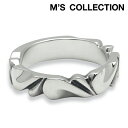 M's collection エムズコレクション シルバー925 ハート メンズ リング ぺア ジュエリー シンプル 重厚感 プレゼント モード スタイリッシュ...