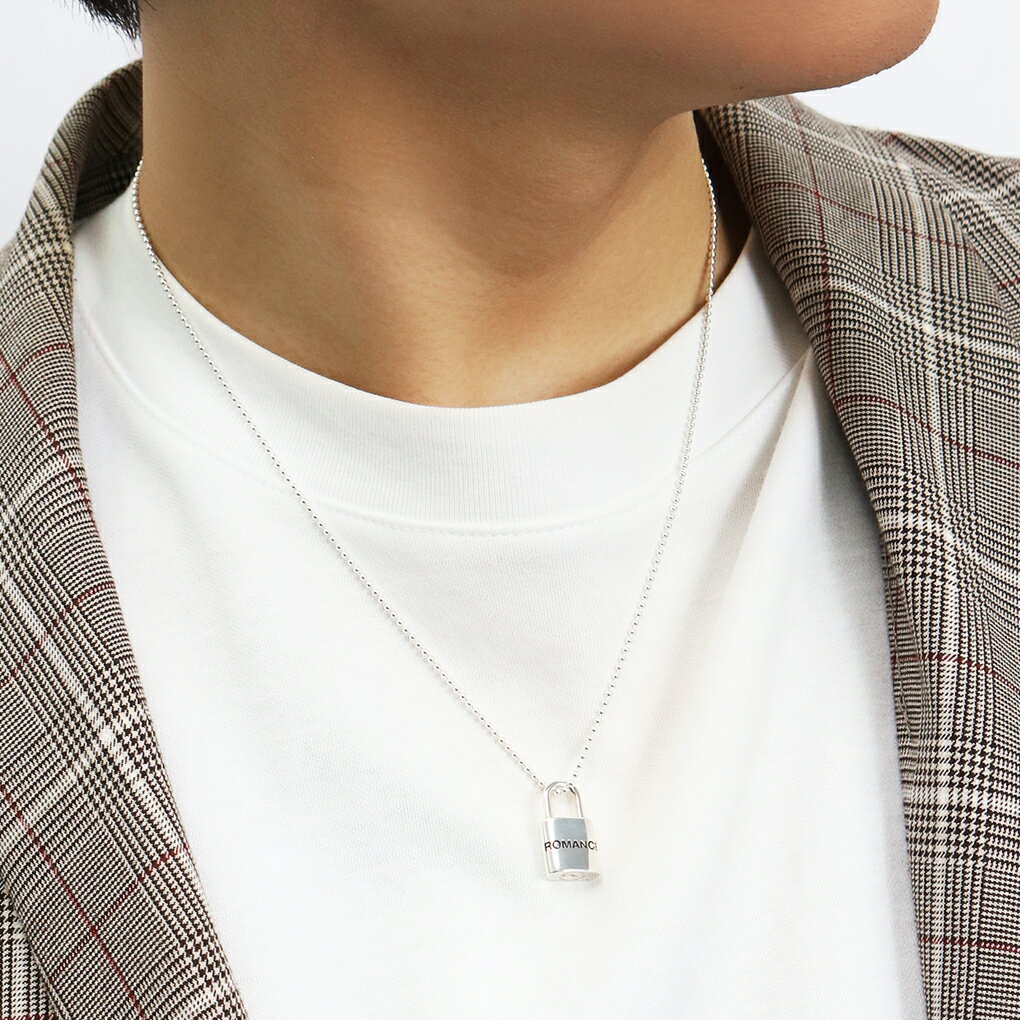 エムズコレクション ロマンス パドロック ネックレス ペンダント ペンダントトップ シルバー シルバー925 ネックレス 南京錠 錠前 パンク ハード メンズ メンズペンダント シリーズ メンズネックレス ブランド プレゼント 彼氏 夫 息子 人気 おしゃれ かっこいい 人気