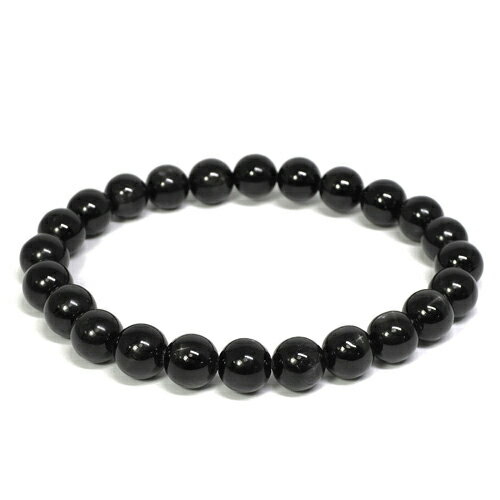 7.7mm 17.5cm ブラックスター ブレスレット メンズM、レディースLサイズ 天然石 パワーストーン ダイオプサイト スターダイオプサイト 黒 ブラック...