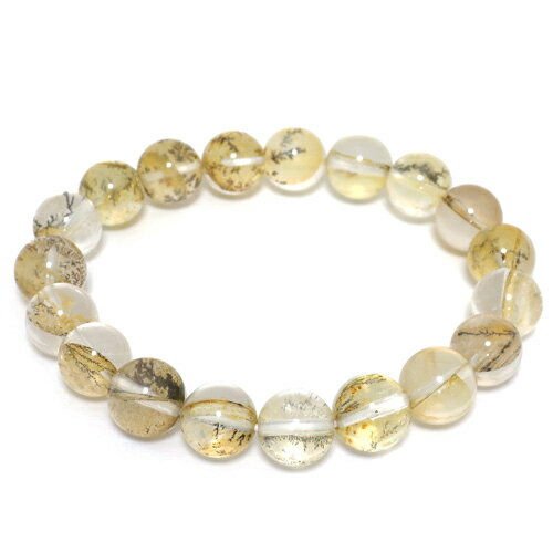 10.3mm 18.5cm デンドリチッククォーツ デンドライト ブレスレット メンズL、レディースLLサイズ 天然石 パワーストーン デンドライトクォーツ デ...