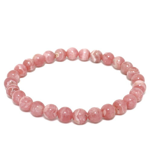 6.5mm 17cm アルゼンチン産 インカローズ ロードクロサイト ブレスレット レディースMサイズ 天然石 パワーストーン レディース アルゼンチン産インカ...