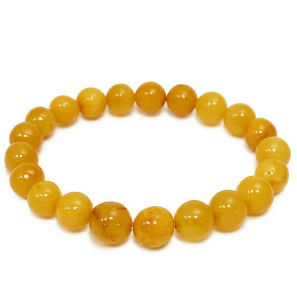 8mm-10mm 17.5cm バルト海産 ハニーアンバー 琥珀 ブレスレット メンズM、レディースLサイズ 天然石 パワーストーン バルティックアンバー アン...