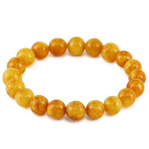 8mm-9.5mm 16cm バルト海産 ハニーアンバー 琥珀 ブレスレット レディースSサイズ 天然石 パワーストーン バルティックアンバー アンバー レディ...