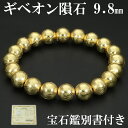 ギベオン 隕石 メテオライト ブレスレット 宝石鑑別書 付き 9.8mm 18cm メンズ M レディース L サイズ 天然石 パワーストーン ギベオン隕石 鉄...