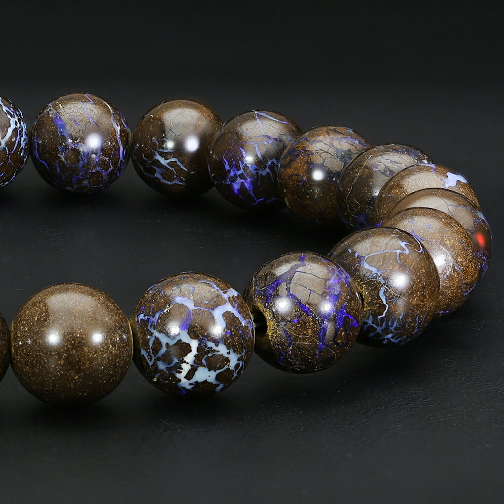 ボルダーオパール ブレスレット 8mm 18cm メンズ M レディース L サイズ 10月 誕生石 オパール プレシャスオパール 天然石 パワーストーン 腕輪 数珠 ブレス 男性 女性 オパールブレスレット 天然石ブレスレット パワーストーンブレスレット 蛋白石 記念日 誕生日