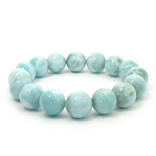 12.5mm 18.5cm ラリマー ブレスレット メンズL、レディースLLサイズ 天然石 パワーストーン ラリマ- ブレス メンズ レディース ヒーリングスト...