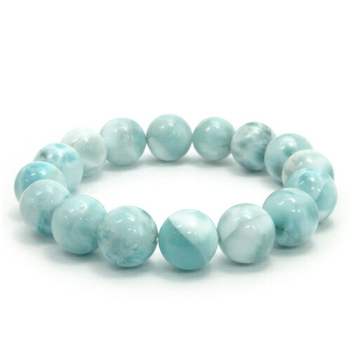 12.5mm 18cm ラリマー ブレスレット メンズM、レディースLサイズ 天然石 パワーストーン ラリマ- ブレス メンズ レディース ヒーリングストーン希...